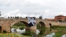 La JNC escull Montblanc com un dels quatre punts de Tarragona per penjar una gran pancarta en suport a Puigdemont