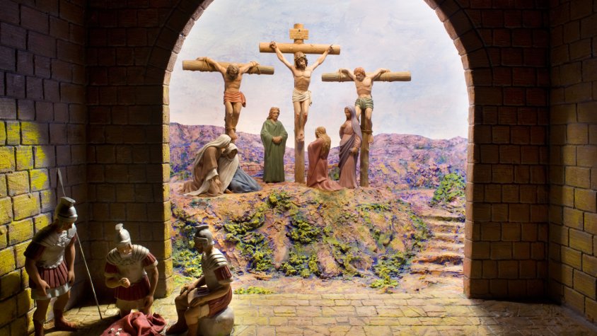 Exposició de diorames de la Passió o del Calvari, al Museu del Pessebre de Catalunya