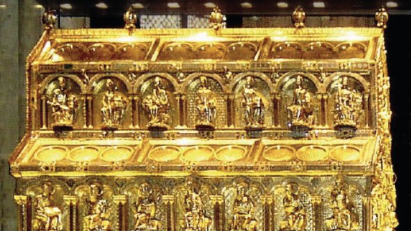 Sarcòfag daurat dels tres reis mags a la Catedral de Colònia (Alamània)