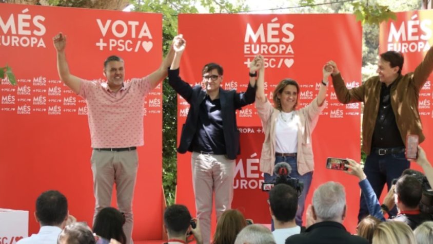 El PSC guanya el 9-J a Catalunya amb un 30,6%%, seguit de Junts (18%), ERC (14,8%) i PP (13,7%)