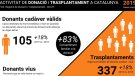 La donació i el trasplantament d’òrgans augmenten un 18%  el primer trimestre de l’any