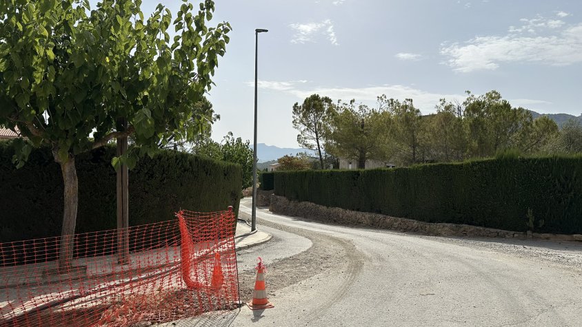 Imatge de les obres de la xarxa de distribució d'aigua