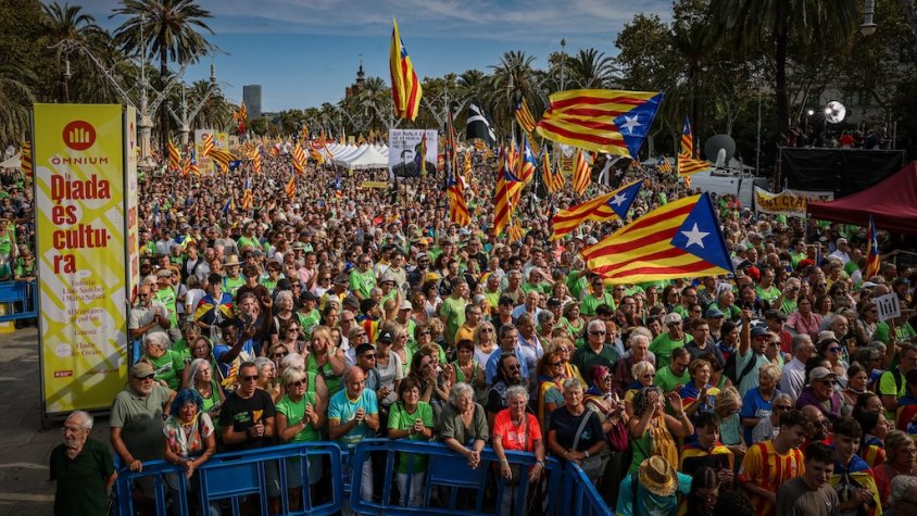 Clam per a la independència en la manifestació de Tarragona per reclamar un millor servei ferroviari