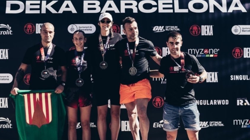 Imatge del podi de Daniel Roselló a la Deka de Barcelona el 28 de setembre
