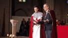 El president Quim Torra rep l'espasa d'honor de l'Associació Medieval