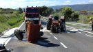 Accident entre un tractor i una furgoneta