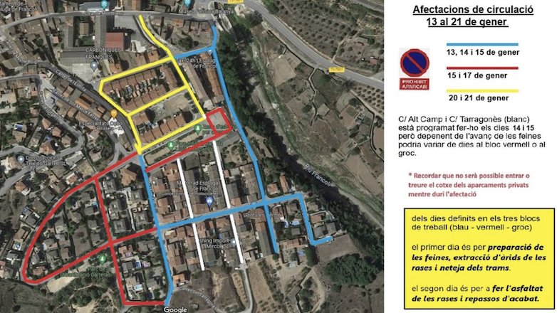 Dilluns començarà l'asfaltatge dels carrers de la Urbanització Carreras de l'Espluga