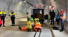 Simulacre d'accident de trànsit i d'incendi dins del túnel del Coll de Lilla 