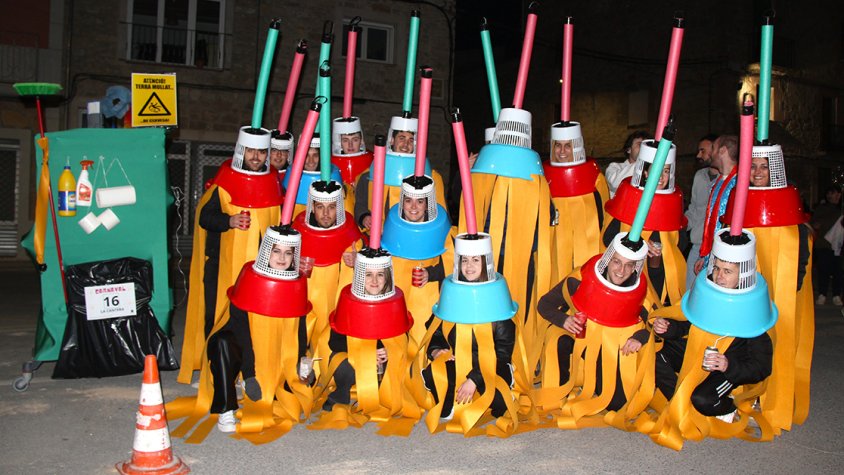 Un dels grups de carnaval a Santa Coloma de Queralt en una edició anterior