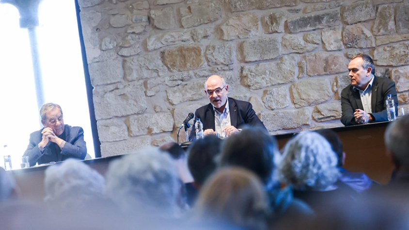 El conseller Duch a la presentació del llibre de Lluís Foix a Santa Coloma de Queralt