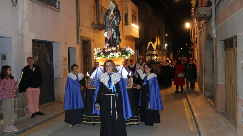Participativa processó del Sant Enterrament a l'Espluga de Francolí