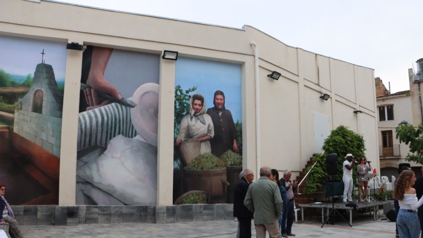 Sarral compta amb tres murals de Nil Safont per homenatjar emblemes del poble