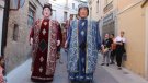 Els gegants colomins Godofred Florià i Dolça Blancasol ja llueixen vestits nous