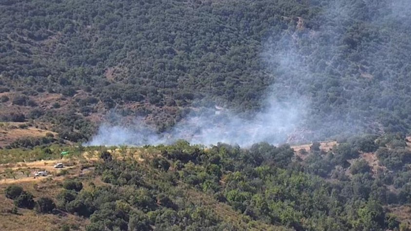 Una hectàrea cremada en un incendi en un camp de vinyes a Vilanova de Prades