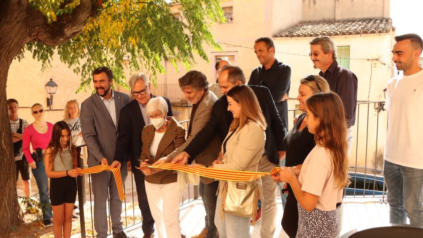 Moment de la inauguració de les obres de la quarta fase