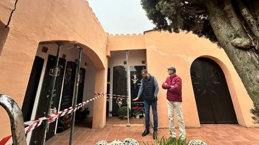 Savallà del Comtat afronta destrosses greus al cementiri per les últimes pluges intenses