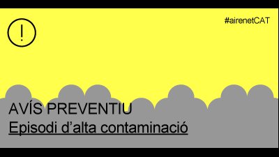 La Generalitat activa un avís preventiu per contaminació atmosfèrica a tot Catalunya