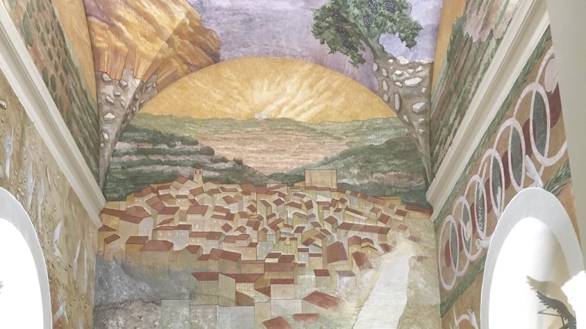 S'inaugura un mural de pintura al fresc a la capella del Sagrat Cor de Solivella