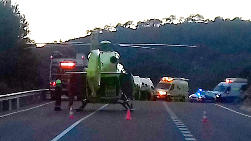 Evacuada una dona amb helicòpter en un accident al Coll de Lilla