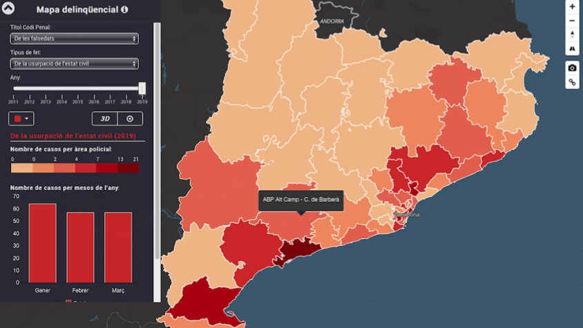 Els Mossos fan pública una eina per consultar tots els delictes a Catalunya