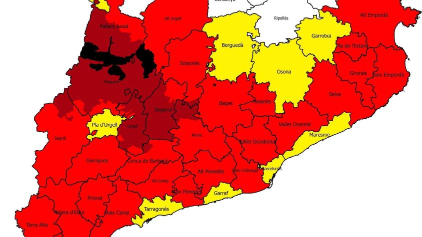 Agricultura alerta de l'alt risc d'incendi a partir de demà