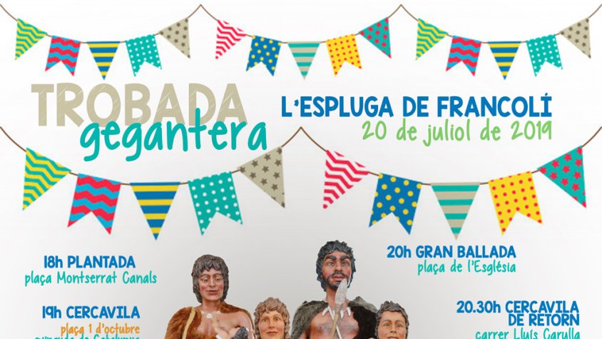 L'Espluga aplegarà 40 gegants i gegantes d'arreu del país a la Trobada Gegantera del 20 de juliol