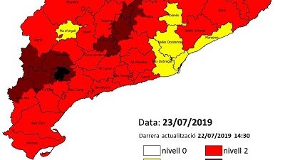  Agricultura alerta de l'alt risc d'incendi a partir de demà