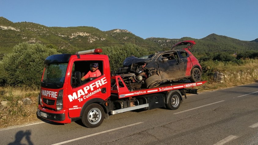 Accident de trànsit a la C-240z a Vilaverd